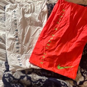 Nike Red and White Drawstring Bags